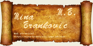 Mina Branković vizit kartica